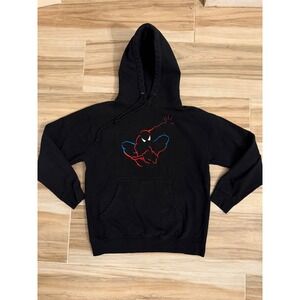 Universal Studios Marvel Spiderman Hoodie Embroidered Small Mens Sweatshirt
